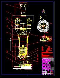 Ф3.2x10m机立窑(总体、窑体、卸料部件)设计（说明书+CAD图纸）