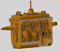 货车变速器三维设计