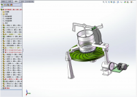 一种高效小型茶叶揉捻机总体机构设计 （说明书+CAD+SOLIDWORS三维）