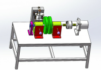 离心泵止推轴承磨损检测及磨损量测量装置solidworks三维设计