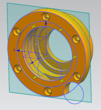 后法兰盘工艺与三维造型设计 （说明书+cad+三维+三卡）