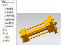 W140L轻型拉杆液压缸零部件的三维造型及装配