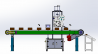 基于solidworks不干胶平面自动贴标机的设计（设计说明书+CAD图纸+三维建模+有限元分析）