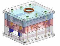 蘑菇钉玩具板塑料模具设计 （设计说明书+CAD+三维建模）